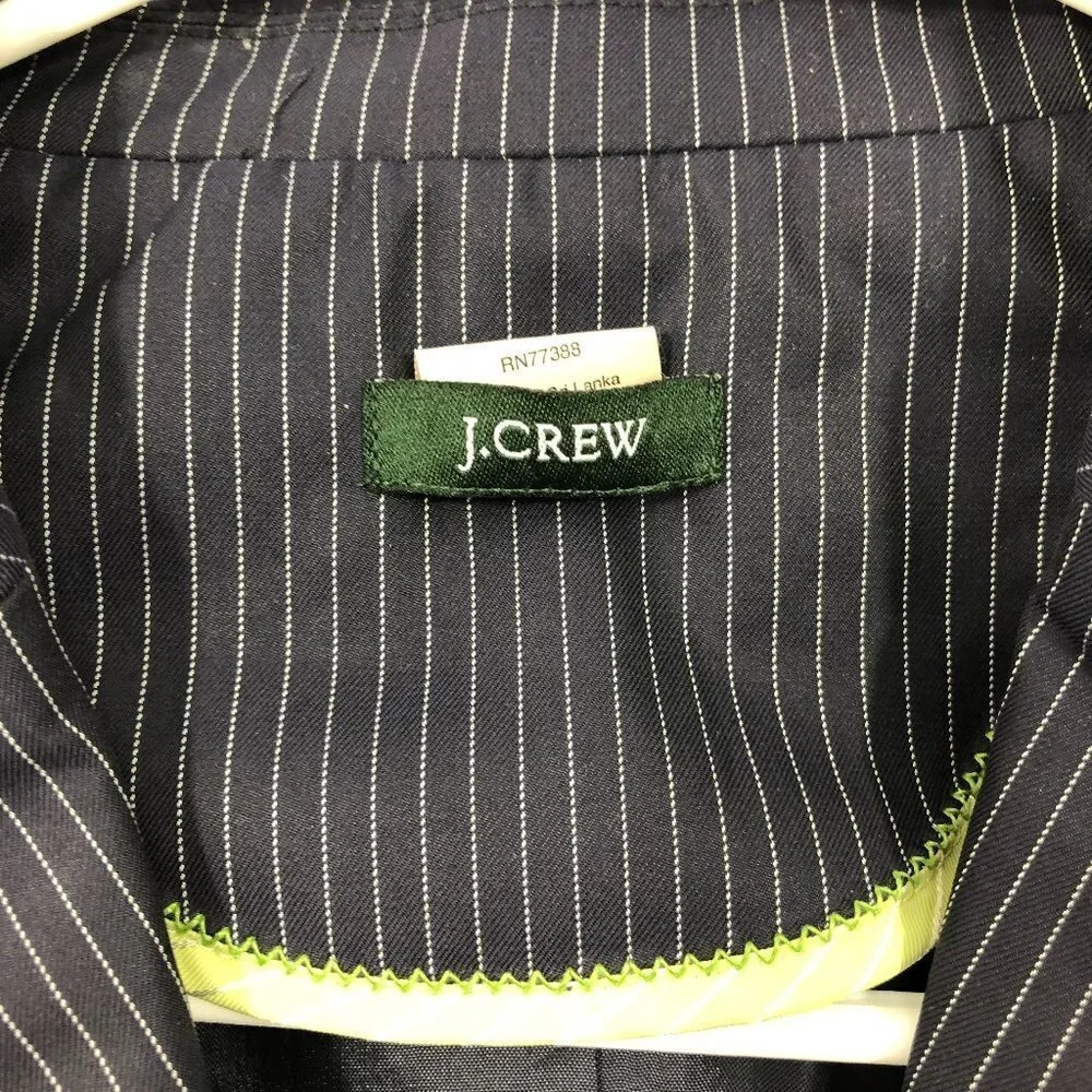 J. Crew‎ Women's Striped Navy One Button Blazer 6